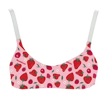 STANIK COMFY STRAWBERRY z bawełny organicznej